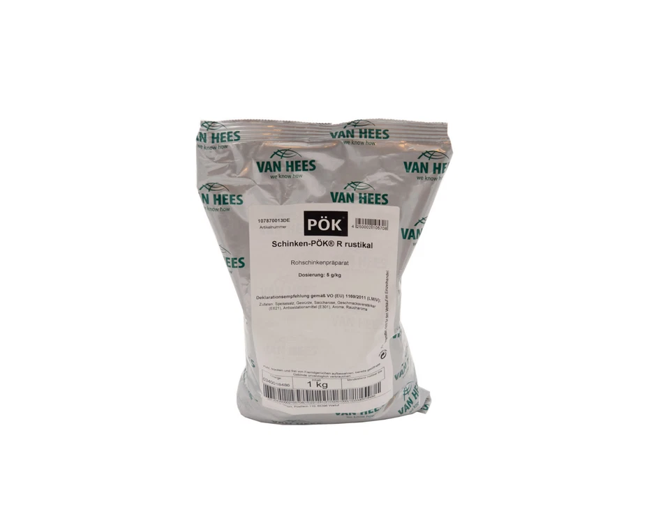1 kg Van Hees Schinken Pök R rustikal, Rohschinkenpräparat