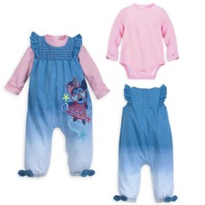 Disney Store Minnie Mouse Romper Set Bodysuit Baby 0-3, 3-6, 6-9, 9-12 Months