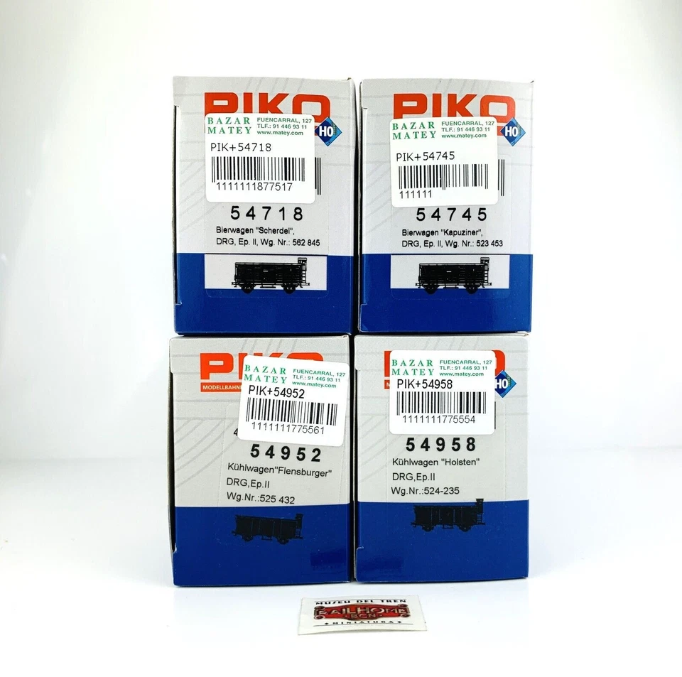 PD70 - PIKO H0 54718/54745/54952/54958 - LOTE 4 VAGONES CERVECEROS - ¡NUEVO! Foto 2 de 2
