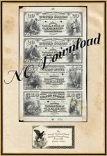 COPY 1881 Proof $20-$50-$100 The Second Natl Bank of Reading Pa Charter #2552