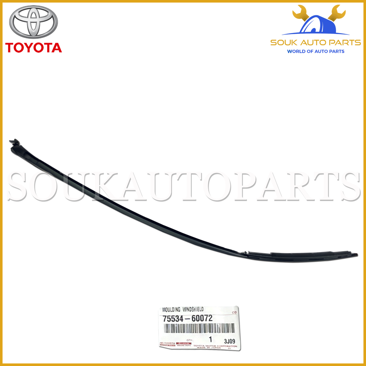 75534-60072 Genuine Toyota MOULDING, WINDSHIELD, OUTSIDE LH OEM