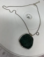 SILPADA Interchangeable Sterling Silver 925 ABALONE Malachite flip Necklace