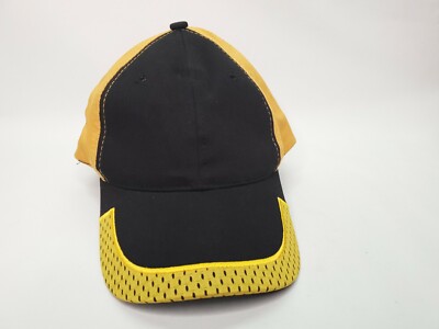 Town Talk Brand Baseball Cap Yellow Black Two Toned Adjustable 