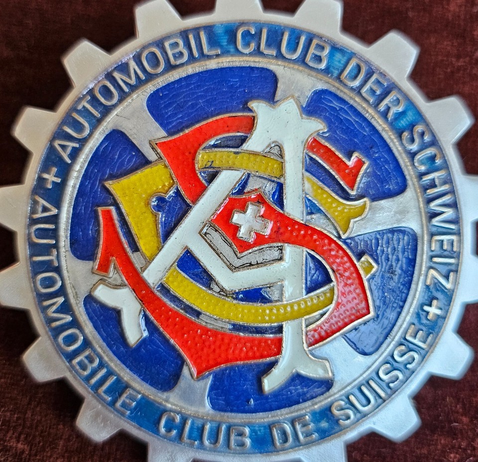 Insigne Radiateur Vintage émaillé - U.S. National Automobile Club - Occasion Bon état