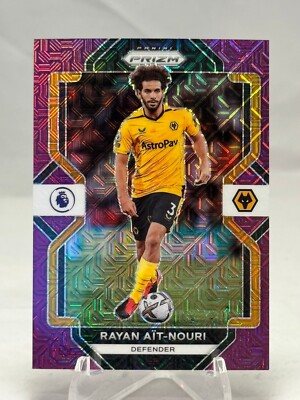 2022-23 Panini Prizm Rayan Ait-Nouri Purple Mojo Prizm #'d /20   SSP #248