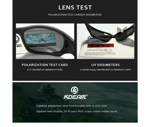 KDEAM Occhiali da Sole Polarizzati Visione Notturna Uomo Outdoor Pesca Guida Occhiali - Foto 12 di 29