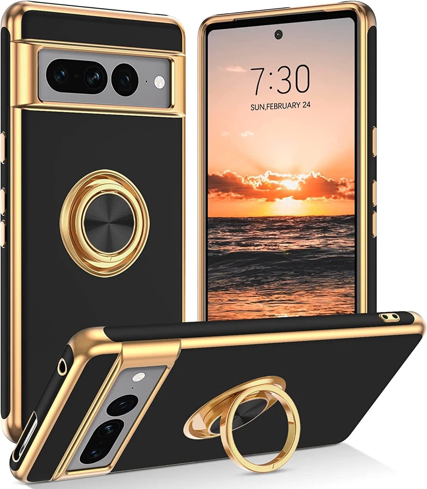 Phone Case For Google Pixel 7 / 7 Pro / 7a Hybrid Rugged Shockproof Cover Ring