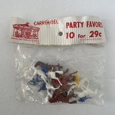 Vintage Carrousel Party Favors Plastic Horses...