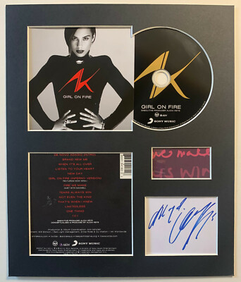 ALICIA KEYS - Signed Autographed - GIRL ON FIRE - Album Display