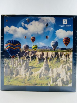 Hot Air Balloon. Finance Of America 200 Piece Jigsaw Puzzle. Sealed Box New