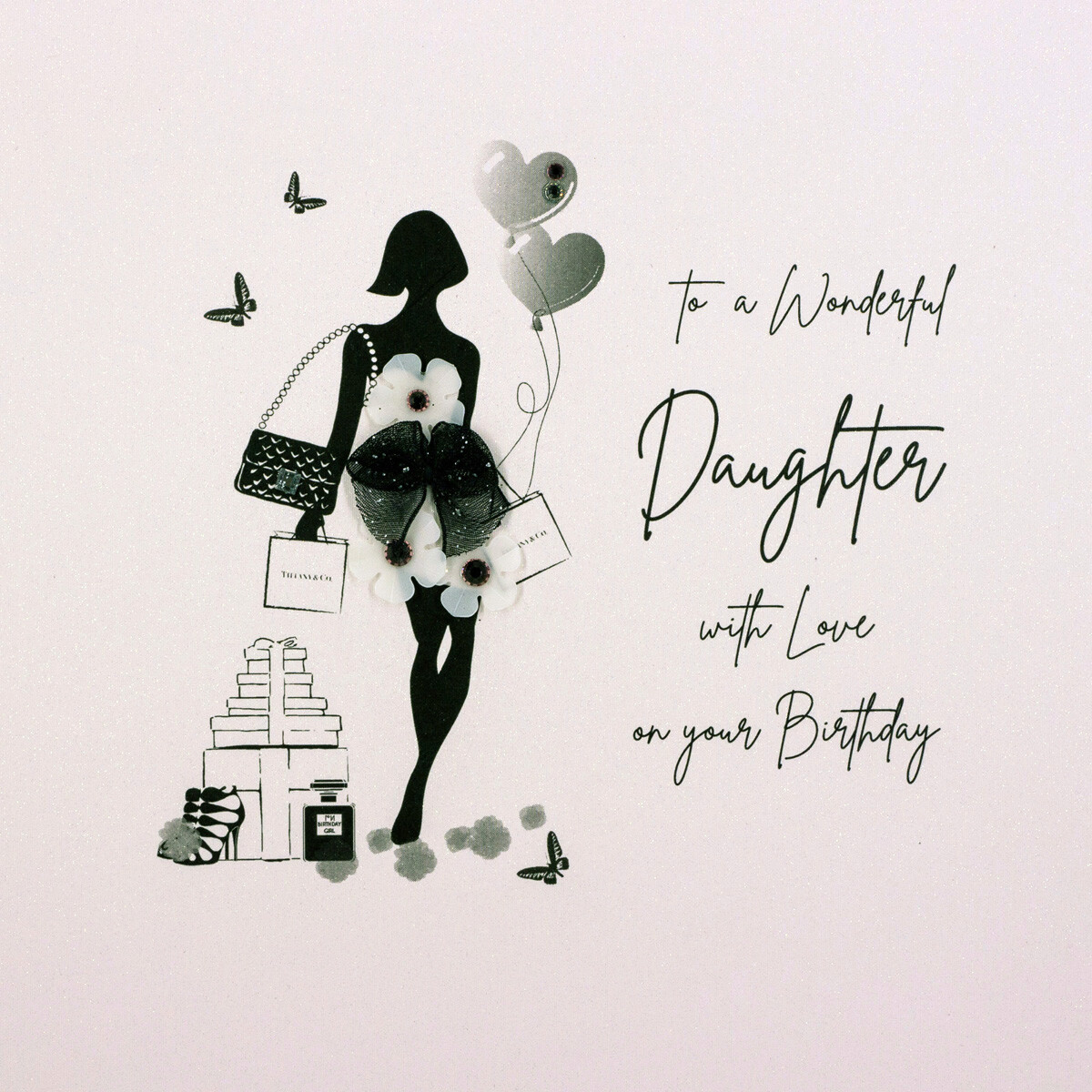 So Gorgeous! 'To a Wonderful Daughter With Love on Your Birthday' Greeting Card