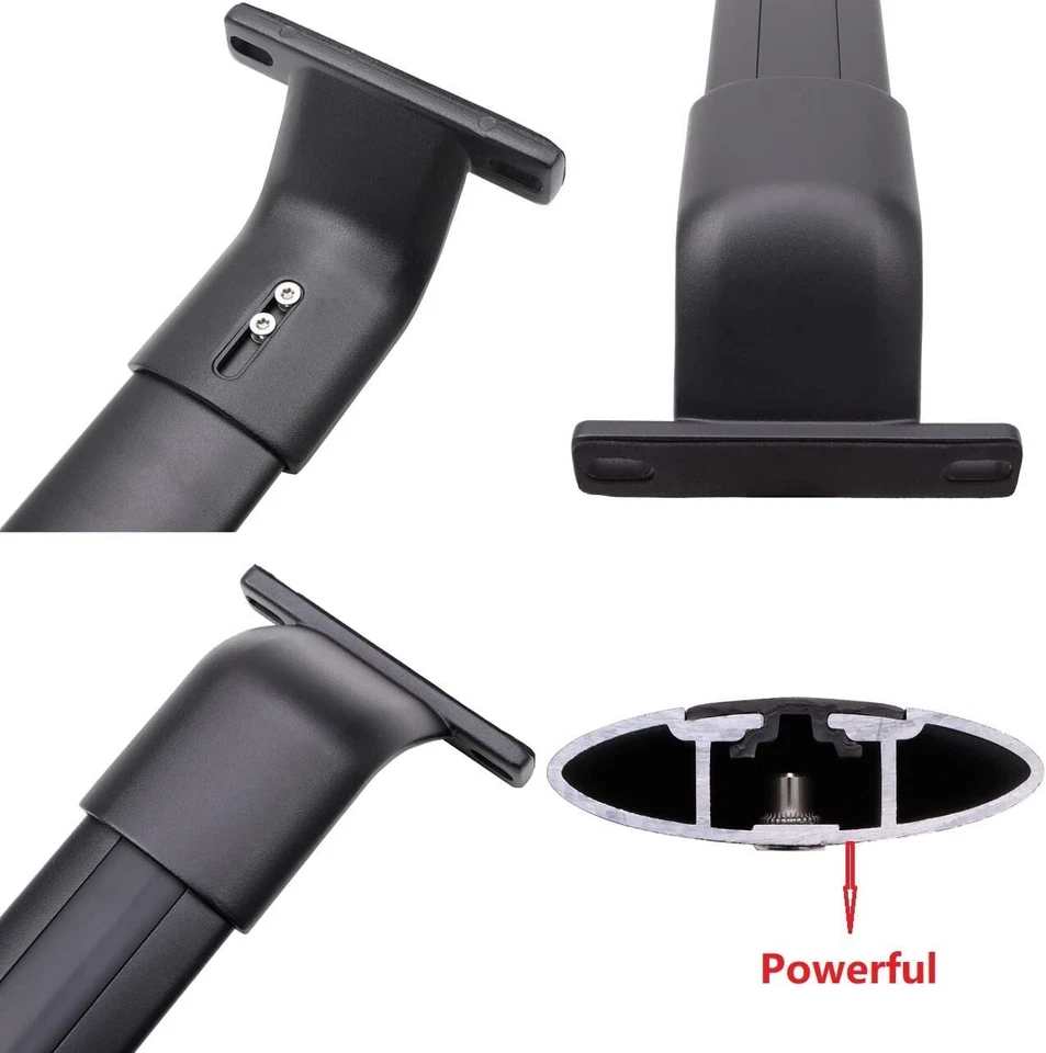 Portaequipajes 2P negro para Jeep Compass 2017-2025 barras transversales portaequipajes Foto 2 de 4