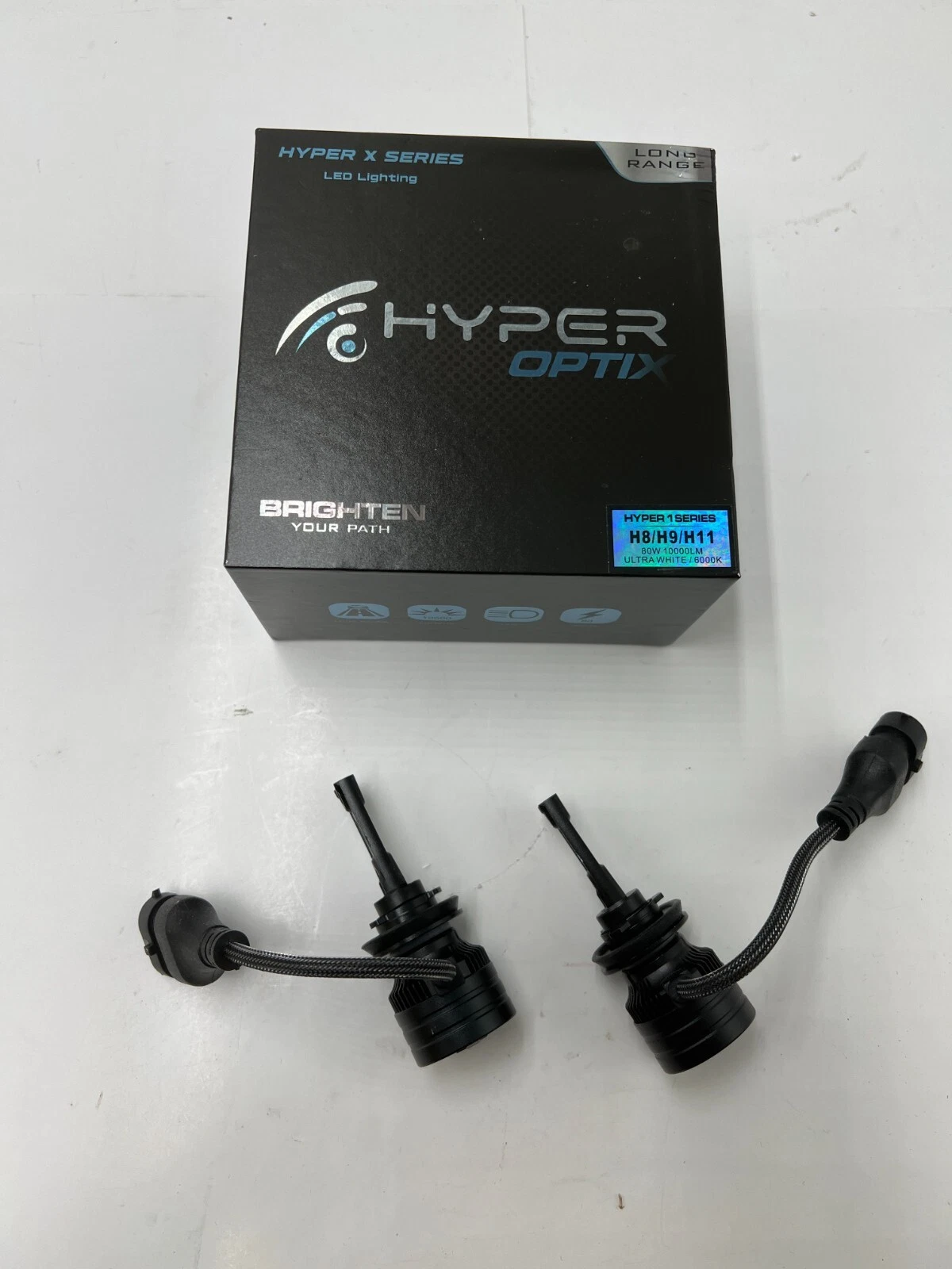 Hyper X Series LED Headlight H8/H9/H11 80W 10000LM Ultra White 6000K