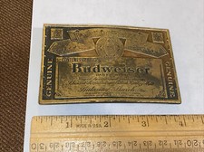 AGE UNKNOWN - USED BUDWEISER BELT BUCKLE TM Reproduced by Arrangement A-168