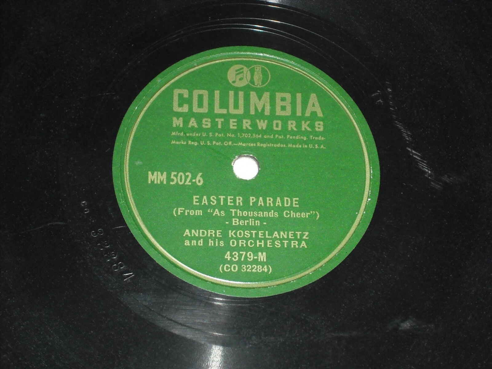 ANDRE KOSTELANETZ-The Touch Of Your Hand (1942) COLUMBIA 10" Shellac Single