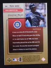 1999 UD Challengers for 70 Challengers Ed. HR Highlights #84 Ken Griffey Jr /600