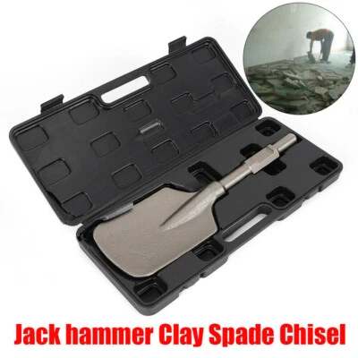 Jack Hammer Clay Spade Shovel Chisel Bit 1-1/8" Hex Shank Demolition Hammer