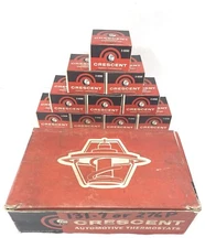 CRESCENT NOS POPPET 160* THERMOSTAT 3-9260 DEALER DISPLAY CASE OF 10 VINTAGE OEM