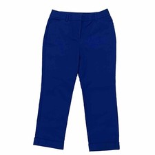 Chico's So Slimming Crop Pants Royal Blue Cuffed Chico s 0 US Size 4 Front Zip