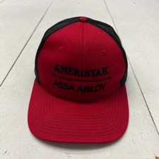 Port Authority Red  Black Embroidered Trucker Hat Unisex Adult One Size