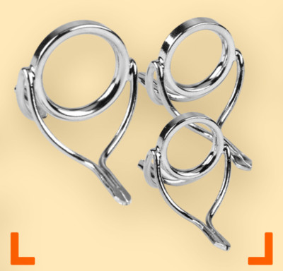 7Pcs stainless steel Fishing Rod Guides Tips Top Eye Rings Line Repair 7 Sizes