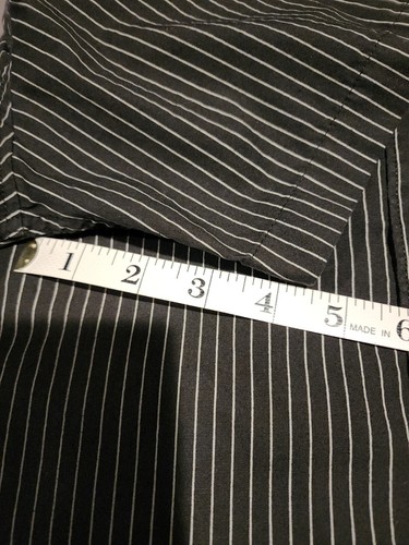 Ocean Current Collared Button-down Black With Pin Stripe Men's Small - Picture 12 of 13