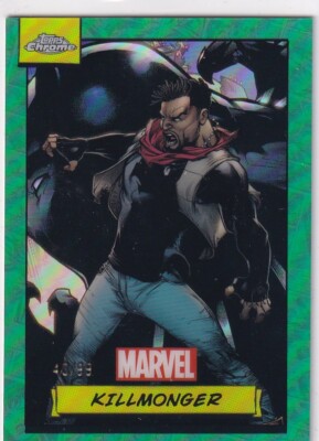Topps Marvel Chrome 2024 Card No. 16 Killmonger Green Refractor 40/99