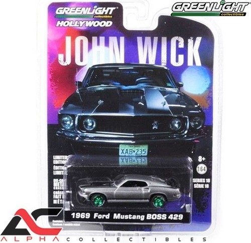CHASE GREENLIGHT 44780E 1:64 1969 FORD MUSTANG BOSS 429 JOHN WICK MOVIE (2014)