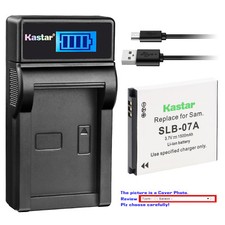 Kastar Battery LCD Charger for Samsung SLB-07A SLB-07B Samsung TL225 Camera