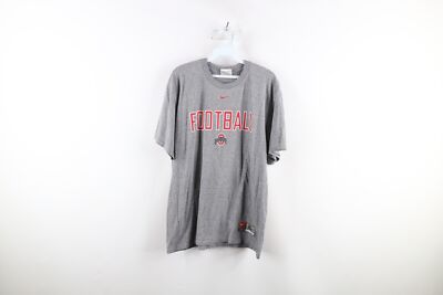 Vtg Nike Mens L Travis Scott Mini Swoosh Ohio State University Football T-Shirt