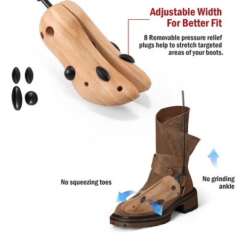 2-Way Wooden Adjustable Shoe Stretcher Expander Men Women Boot Shoes Size US4-13 - Picture 4 of 50