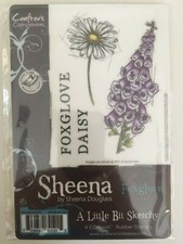 Sheena Douglass A Little Bit Sketchy 4 EZ Mount Rubber Stamps Foxglove Daisy