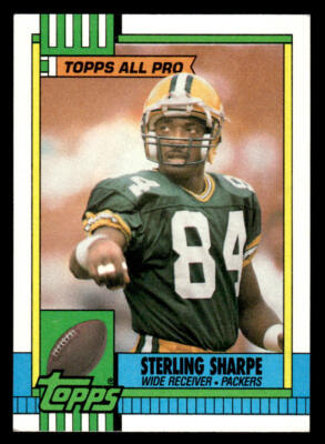 1990 Topps #140a Sterling Sharpe Card Green Bay Packers