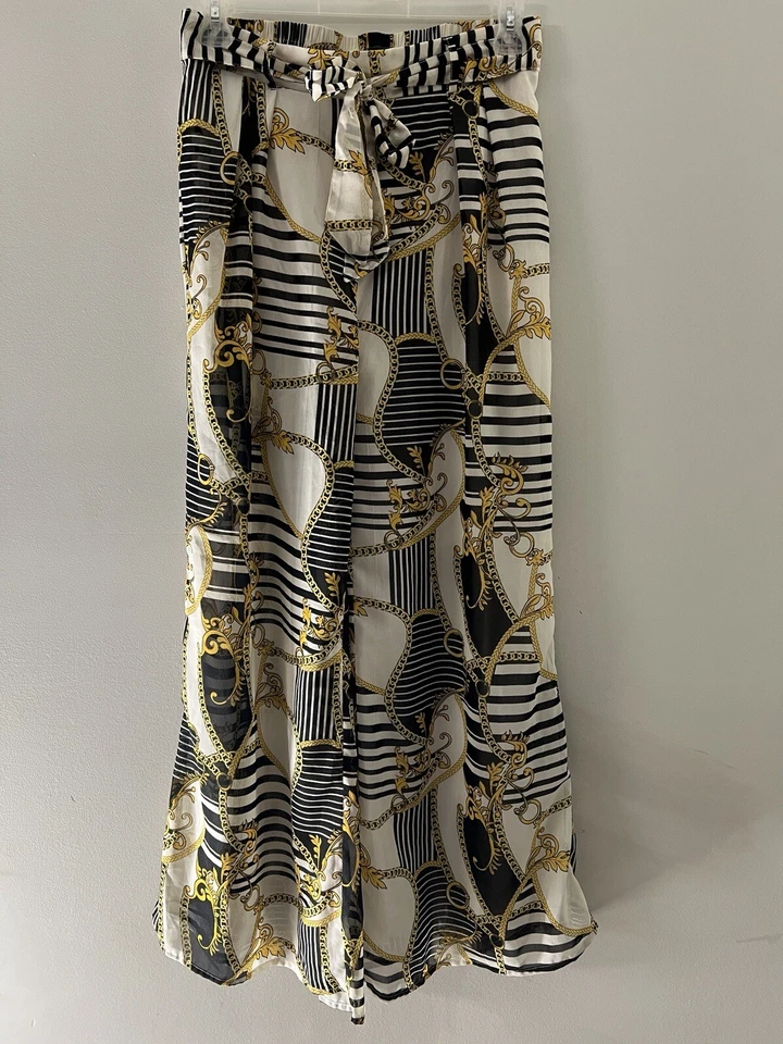 Pantalones TRUE DESTINY Talla L Pull On Pierna Ancha Floral Palooza Harén Foto 4 de 4