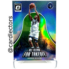 2017-18 Donruss Optic ANDREW WIGGINS All Clear for Takeoff #8 Lime Green SP /175