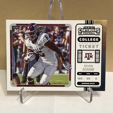 De'von Achane 2023 Chronicles Contenders D.P. College Ticket RC #11 Dolphins *