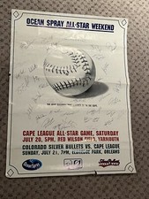 AARON ROWAND MATT MORRIS ROSS GLOAD SIGNED 1996 CAPE COD LEAGUE ALL STAR POSTER