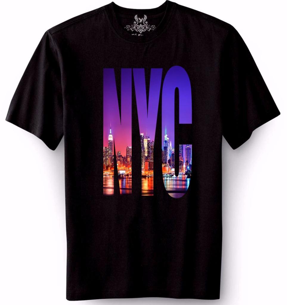 ◆ ◆ Men's NYCK Graphic Short Sleeve T-Shirt 4RA NEW MENS DIGITAL PRINTED NYC NEW YORK CITY LANDSCAPE GRAPHIC