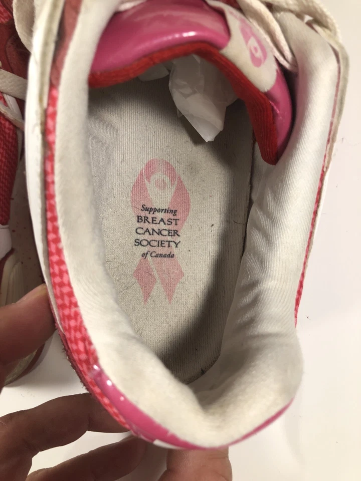 Zapatos para caminar vintage 2004 Osiris rosa cáncer de mama para mujer talla 9 Foto 4 de 4