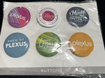 Plexus Pharma Promo Buttons Advertising 10 Year Anniversary 2018 6 Piece Set