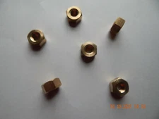 BRASS HEAVY HEX NUTS.   1/2-13  6 PCS. NEW