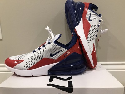 AUTHENTIC NIKE AIR MAX 270 WHITE/UNIVERSITY RED MENâS SIZE 9.5! | eBay