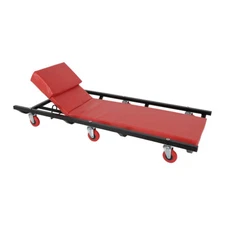 40" Adjustable Rolling Garage/Shop Creeper Mechanic Cart 6 Casters Red