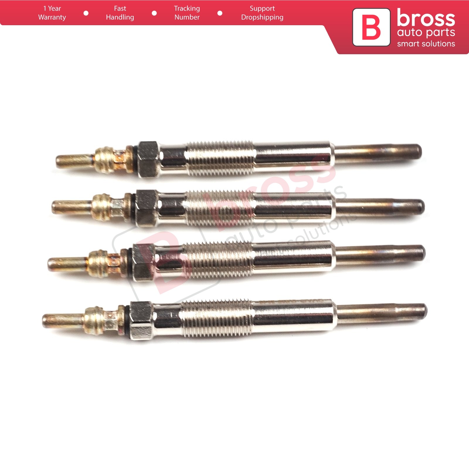 4X Heater Glow Plugs 7700111940, GN019, 0100226375 for Renault Dacia Daewoo 1.9
