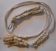 white cord British military aiguillette  - ornamental braided cord service worn