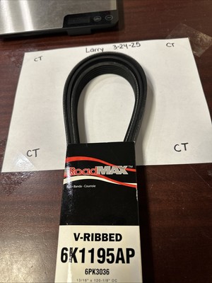 Serpentine Belt-Automotive V-Ribbed Belt(Standard) Roadmax 6K1195AP