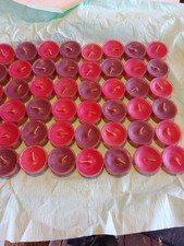   Partylite Tealight Candles. 40 mixed  colours  red, black, @  burgandy, 