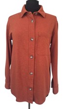 Eddie Bauer Russet Colored Microfleece Shirt Shacket Button Up Women's Size S