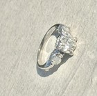 SPARKLY ANTIQUE EDWARDIAN DIAMOND RING 0.6 Carat 14K White Gold Engagement Ring! — photo 6