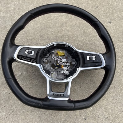 2015-17 MK7 VW GTI Steering Wheel RED STITCHING BLK Leather Multi Function OEM